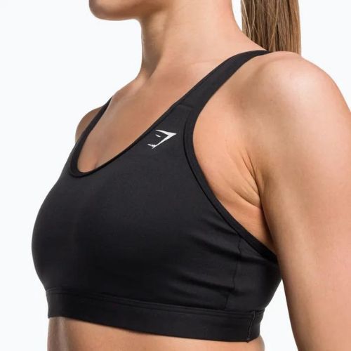 Gymshark Scoop Neck Training Sportinė fitneso liemenėlė juoda