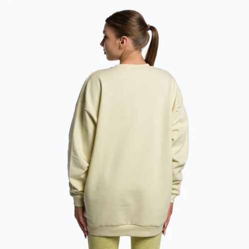 Moteriški treniruočių marškinėliai Gymshark Gfx Gslc Oversized yellow/white