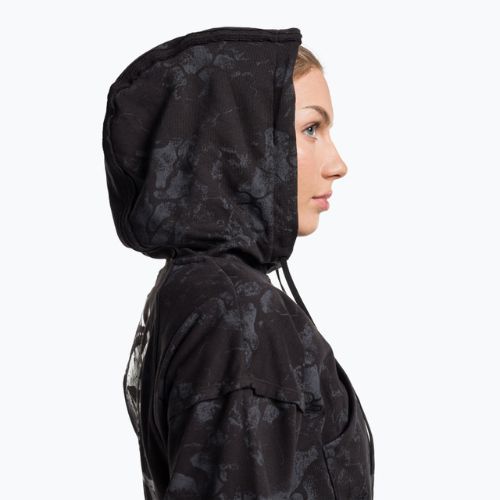 Moteriški treniruočių marškinėliai Gymshark KK Twins Zip Up Crop black/blue