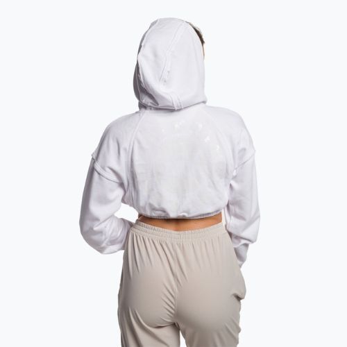 Moteriški treniruočių marškinėliai Gymshark KK Twins Zip Up Crop white
