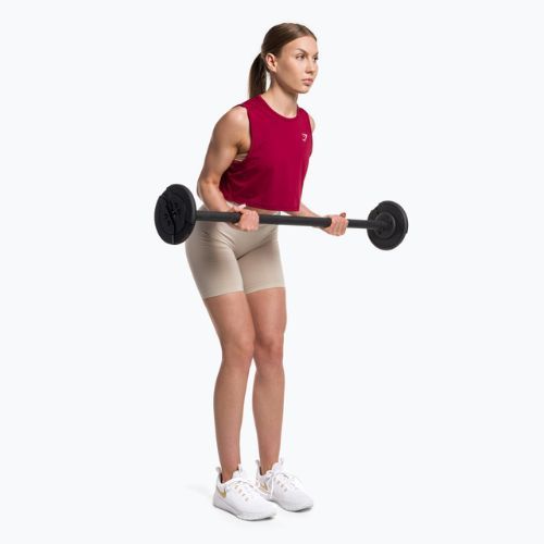 Moterų Gymshark Training Crop Tank bordo/raudona viršutinė dalis