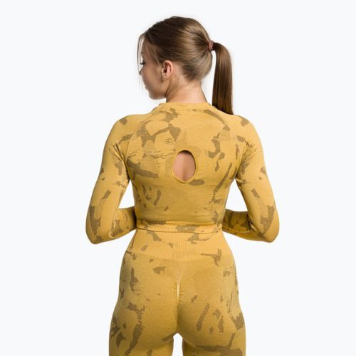 Moteriškos treniruočių tamprės Gymshark Adapt Camo Savanna Seamless indian yellow