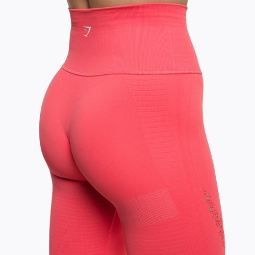Moteriškos treniruočių tamprės Gymshark Energy Seamless polka pink/white