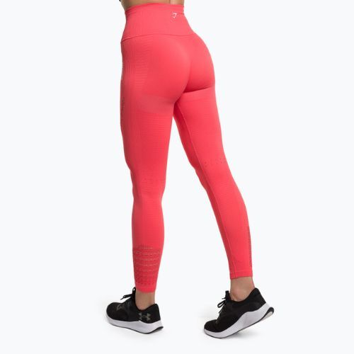 Moteriškos treniruočių tamprės Gymshark Energy Seamless polka pink/white