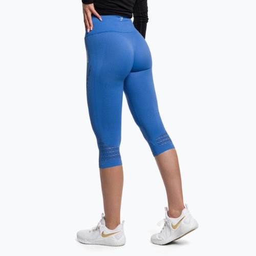 Moteriškos treniruočių tamprės Gymshark Energy Seamless Crop blue