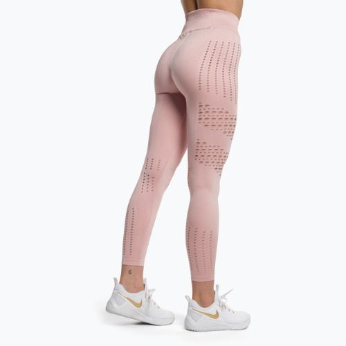 Moteriškos treniruočių tamprės Gymshark Flawless Shine Seamless pink/white