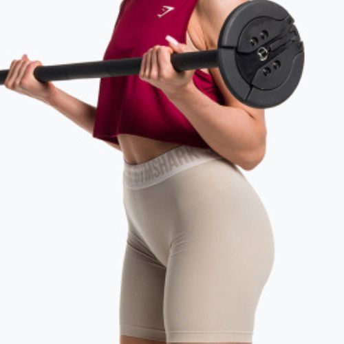 Moteriški "Gymshark Fit" dviračių treniruočių šortai žvirgždo pilkos spalvos