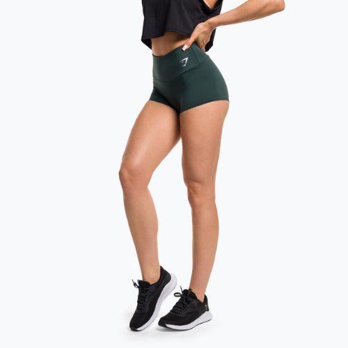 Moteriški treniruočių šortai Gymshark Training Quad obsidian green
