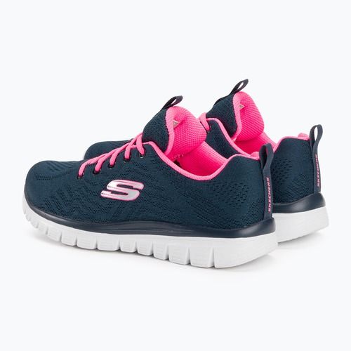 SKECHERS Graceful Get Connected moteriški treniruočių bateliai navy/hot pink