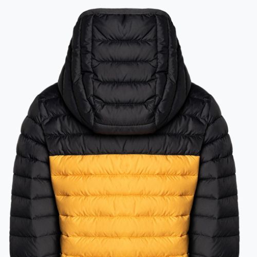 Columbia Powder Lite vaikiška pūkinė striukė su gobtuvu raw honey/shark