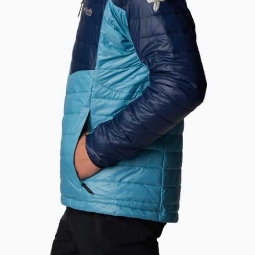 Vyriška pūkinė striukė Columbia Platinum Peak su gobtuvu shasta/collegiate navy