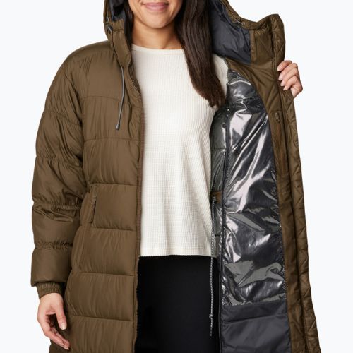 Columbia Pike Lake II Long moteriškas pūkinis paltas olive green