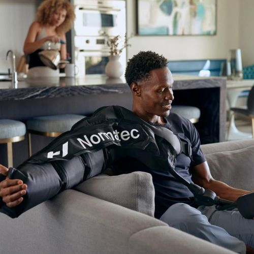 "Normatec" kompresinės rankovės juodos spalvos