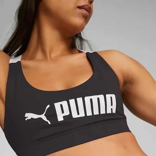 PUMA Mid Impact fitneso liemenėlė Puma Fit puma juoda