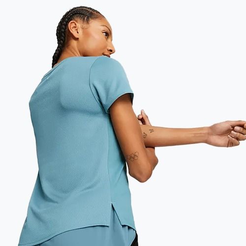 Moteriški treniruočių marškinėliai PUMA Fit Logo Ultrabreathe bold blue/speed green