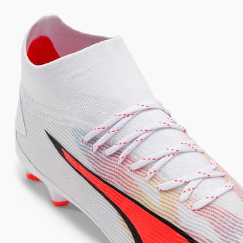 Vaikiški futbolo bateliai PUMA Ultra Pro FG/AG Jr puma white/puma black/fire orchid