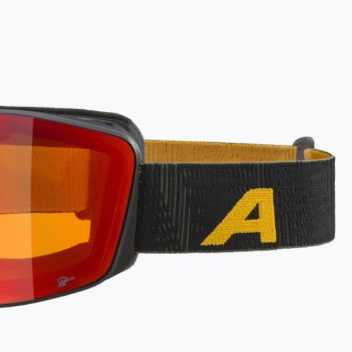 Slidinėjimo akiniai Alpina Nendaz Q-Lite S2 black/yellow matt/red