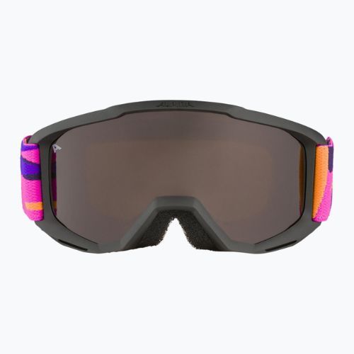 Vaikiški slidinėjimo akiniai Alpina Piney black/pink matt/orange