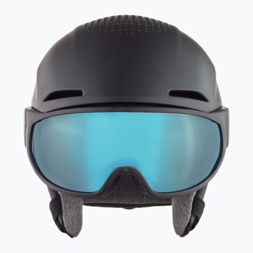 Slidinėjimo šalmas Alpina Oro QV Mips black matt/ice blue