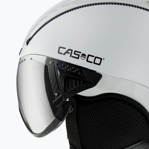 Slidinėjimo šalmas CASCO SP-2 Photomatic Visor struktūrinis baltas blizgus