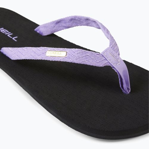 Moteriškos šlepetės per pirštą O'Neill Ditsy Jacquard Bloom purple rose