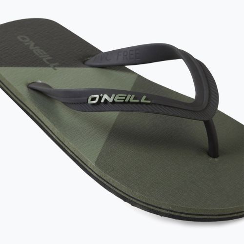 Vyriškos šlepetės per pirštą O'Neill Profile Color Block deep lichen green colour block