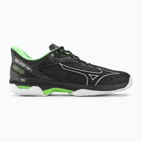 Vyriški teniso bateliai Mizuno Wave Exceed Tour 5 CC black/silver/techno green