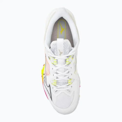 Vyriški badmintono batai Mizuno Wave Claw Neo 2 white/lunar rock/high vis pink