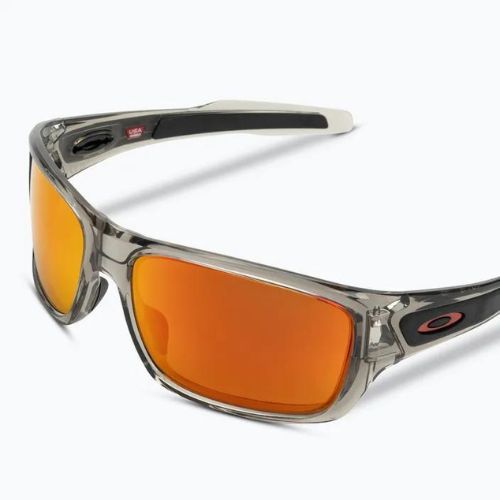"Oakley Turbine" pilkos spalvos rašalas/prizm ruby poliarizuoti akiniai nuo saulės