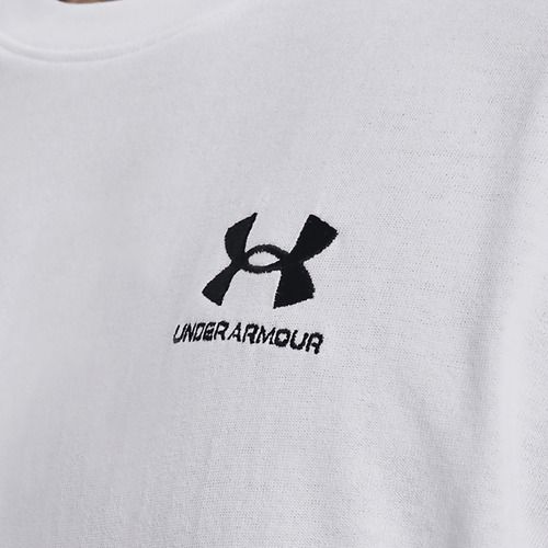 Vyriški Under Armour marškinėliai su logotipu Logo Emb Heavyweight baltos/juodos spalvos