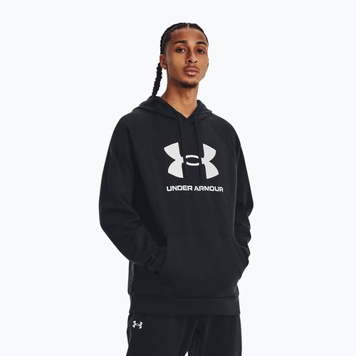 Vyriškas Under Armour Rival Fleece Logo HD gobtuvas juoda/balta
