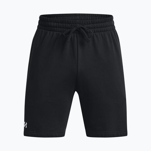 Under Armour Rival Fleece vyriški treniruočių šortai juoda/balta