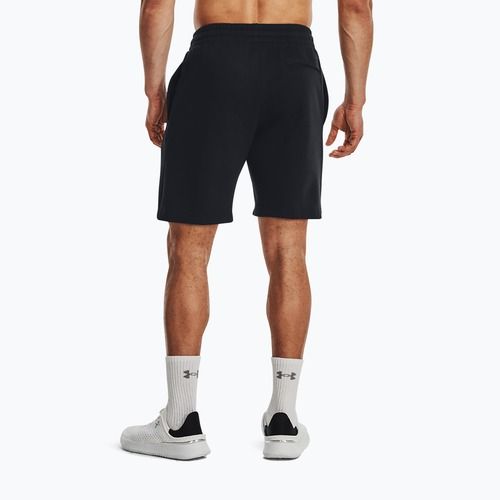 Under Armour Rival Fleece vyriški treniruočių šortai juoda/balta
