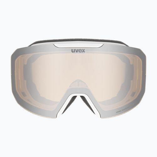 UVEX Evidnt Attract CV S2 slidinėjimo akiniai balti matiniai / veidrodiniai sidabriniai / geltoni / skaidrūs