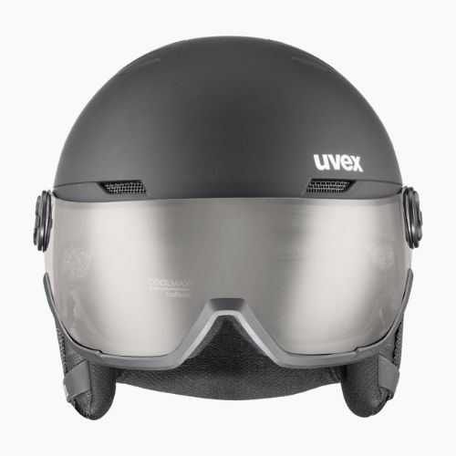 Slidinėjimo šalmas UVEX Wanted Visor Pro V black matt/variomatc smoke