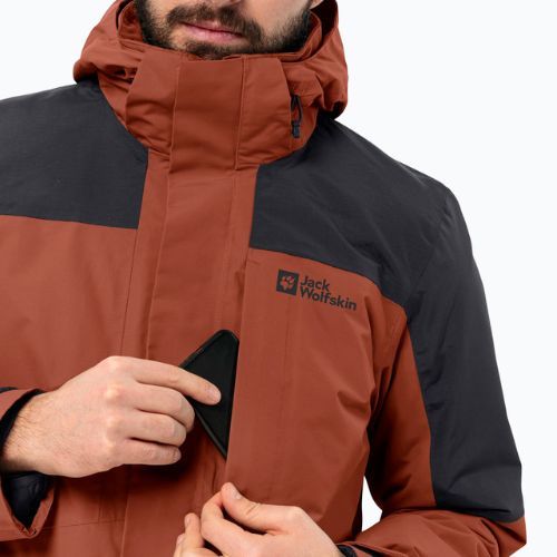 Jack Wolfskin vyriška striukė nuo lietaus Romberg 3in1 carmine