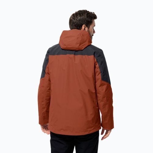 Jack Wolfskin vyriška striukė nuo lietaus Romberg 3in1 carmine