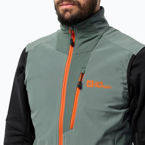 Jack Wolfskin vyriška žygio striukė be rankovių Alpspitze hedge green