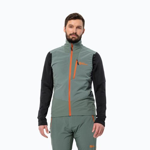 Jack Wolfskin vyriška žygio striukė be rankovių Alpspitze hedge green