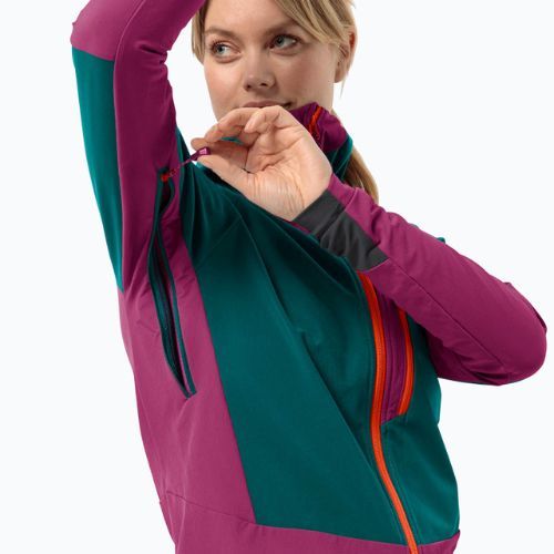 Jack Wolfskin moteriška softshell striukė Alpspitze Hoody sea green