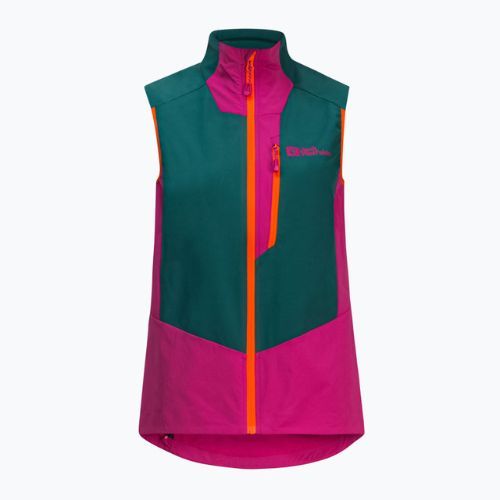 Jack Wolfskin Alpspitze sea green moteriška turistinė striukė be rankovių