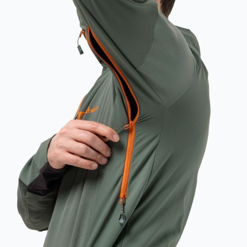 Jack Wolfskin vyriška softshell striukė Alpspitze Hoody hedge green