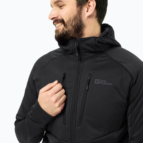 Vyriška hibridinė striukė Jack Wolfskin Alpgrat Pro Ins Fz juoda