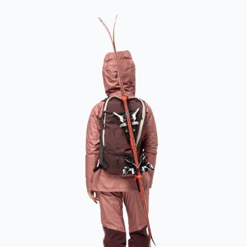 Jack Wolfskin Alpspitze 25 l slidinėjimo kuprinė dark maroon