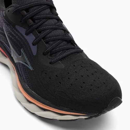 Moteriški bėgimo bateliai Mizuno Wave Sky 6 black/quicksilver/hot coral