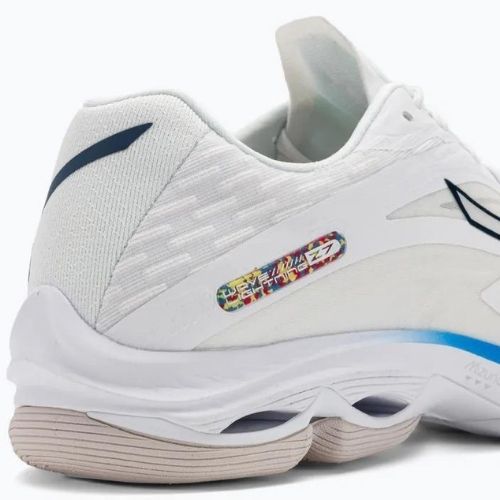 Vyriški tinklinio bateliai Mizuno Wave Lightning Z7 undyed white/moonlit ocean/peace blue
