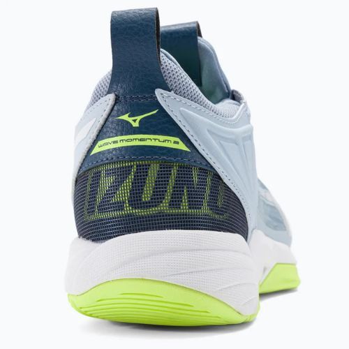 Vyriški tinklinio bateliai Mizuno Wave Momentum 2 heather/white/neo lime