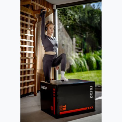 XTREXO plyometrinė dėžė TRX-PB30 30 kg juoda