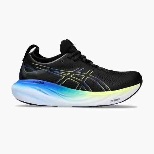 ASICS Gel-Nimbus 25 vyriški bėgimo bateliai juoda/žėrinti geltona