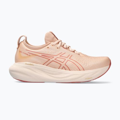 ASICS Gel-Nimbus 25 moterų bėgimo bateliai šviesiai abrikosinė/šviesiai granatinė